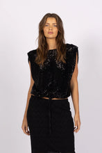 Load image into Gallery viewer, VENUS SEQUIN TOP - BLACK
