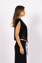 Load image into Gallery viewer, VENUS SEQUIN TOP - BLACK
