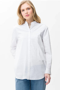 BRAX 42-5448 99 VIC WHITE COTTON MIX STRETCH SHIRT BLOUSE