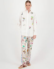 Load image into Gallery viewer, ME369 Madison White Oversized EMB Shirt- White

