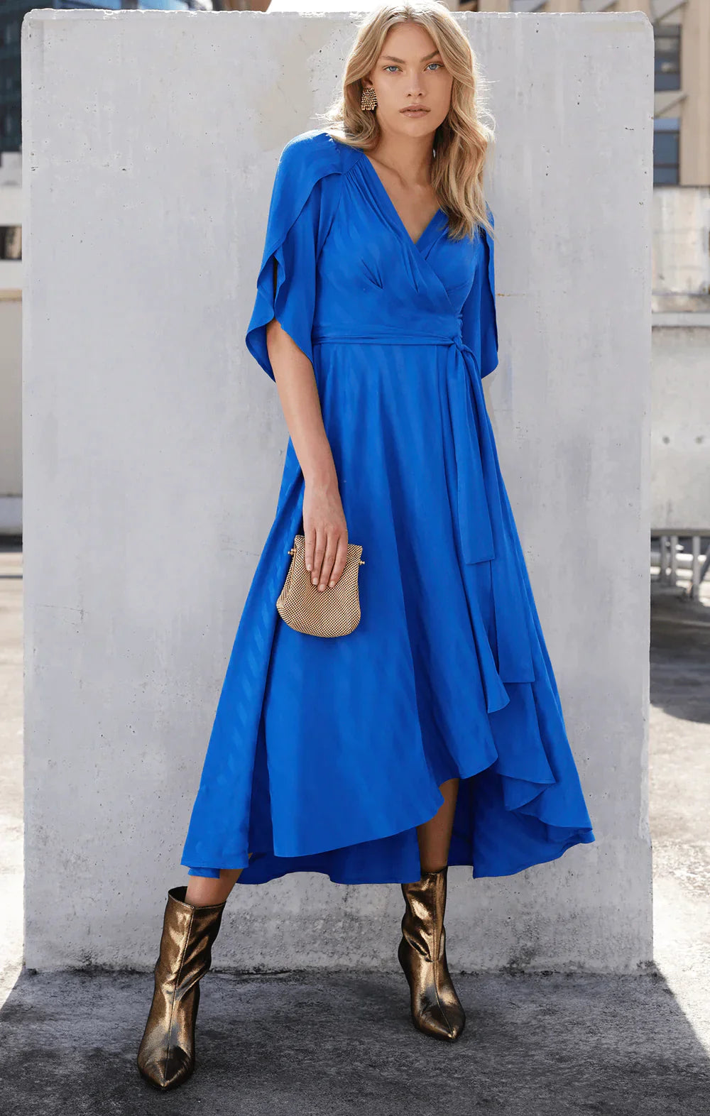 Cobalt wrap hot sale dress