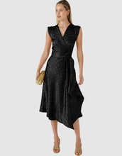 Load image into Gallery viewer, CROWN WRAP DRESS IN; Black
