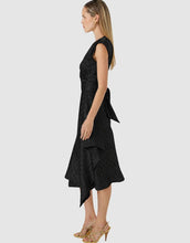 Load image into Gallery viewer, CROWN WRAP DRESS IN; Black
