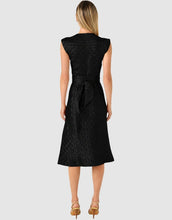 Load image into Gallery viewer, CROWN WRAP DRESS IN; Black
