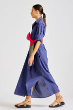 Load image into Gallery viewer, The Luna Shirt Dress Long - Navy
