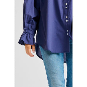 The Mia Easy Flow Shirt - Navy