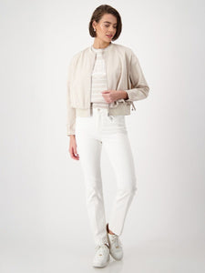 Monari Double-Hem Jacket Cream 409398