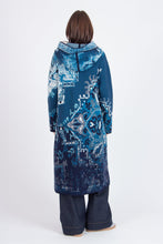 Load image into Gallery viewer, Jacquard Coat with Hoodie, Kilim -Marine
