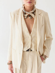 Maison Hotel  Paddy Jacket - Ecru Stripes