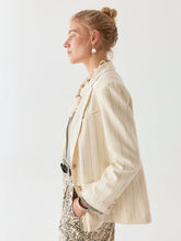 Load image into Gallery viewer, Maison Hotel  Paddy Jacket - Ecru Stripes
