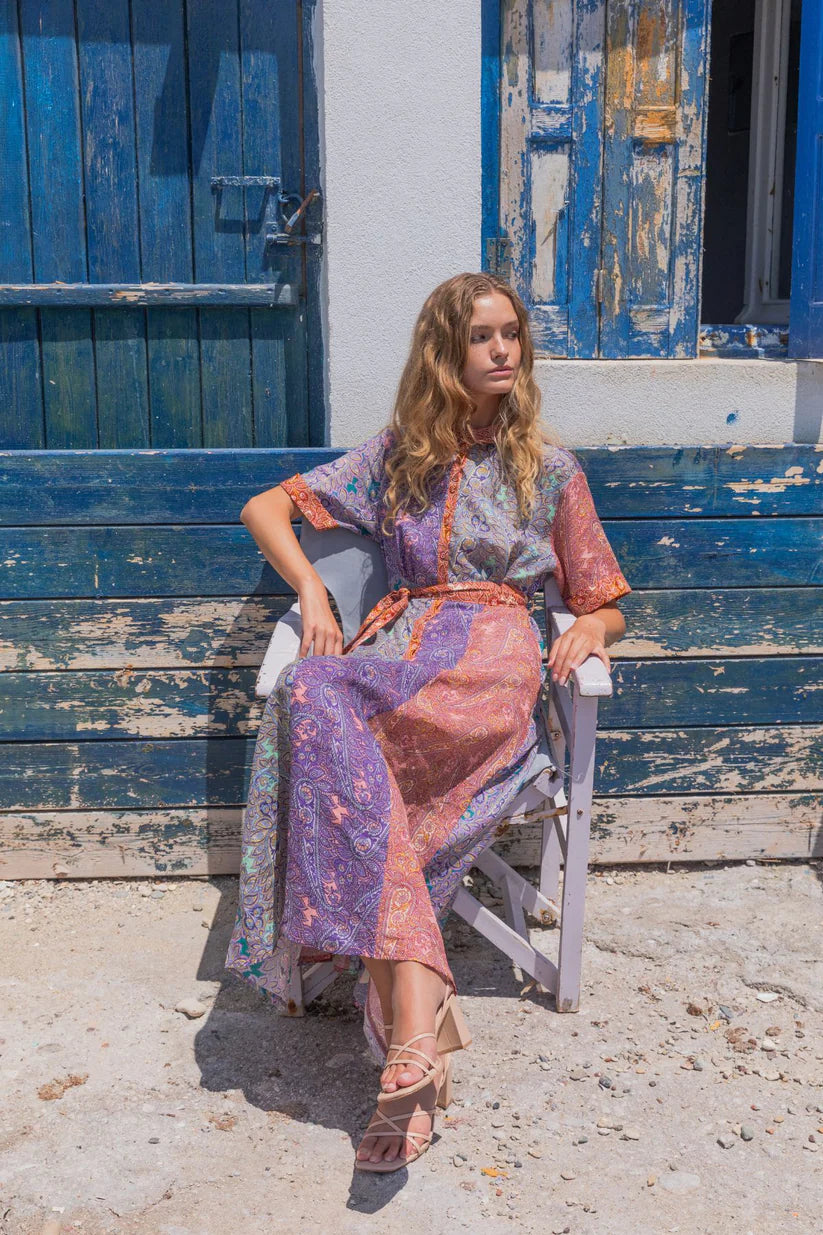 kachel maxi dress Kachel The Amelia Maxi Shirt Dress