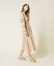 Load image into Gallery viewer, COTTON MUSLIN DRESS WITH HAND MADE EMBROIDERY
