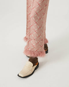 GEO PANTS WITH FEATHERS