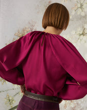Load image into Gallery viewer, SATIN AND VISCOSE CREPE BLOUSE
