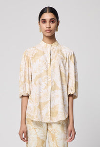 CASTRO SILK COTTON VOLUME SLEEVE SHIRT