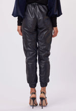 Load image into Gallery viewer, GROVE LEATHER PANT IN MIDNIGHT
