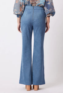 GETTY FAUX SUEDE PANT IN CHAMBRAY