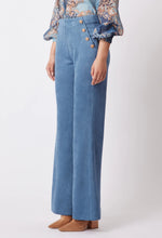 Load image into Gallery viewer, GETTY FAUX SUEDE PANT IN CHAMBRAY
