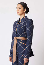 Load image into Gallery viewer, GETTY PONTE BLAZER IN NAVY CHECK
