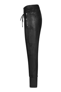 CANDY FAUX  LEATHER JERSEY PANTS