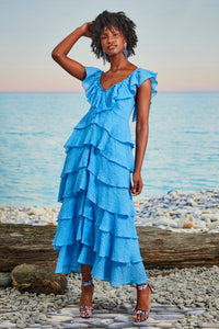 TIER SHE COMES DRESS BLUE
