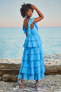 TIER SHE COMES DRESS BLUE